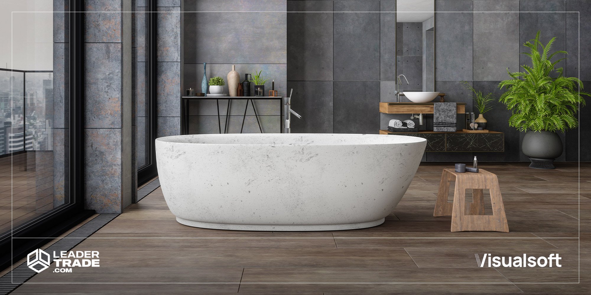 Bathroom fitted with Leader trade products