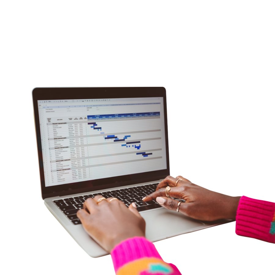 Laptop with a spreadsheet to showcase data